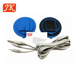 Digital Therapy Electronic  Pads Body Massage TENS EMS Rubber Electrode Pads with Cable Lead Wire/ Jinke